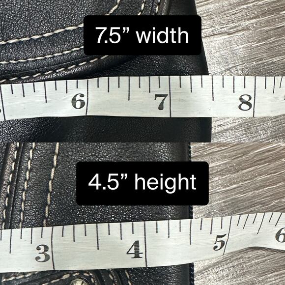 Coach Vintage Legacy Black Leather Turnlock Wristlet Wallet Bag Y2K Going Out - Picture 10 of 10